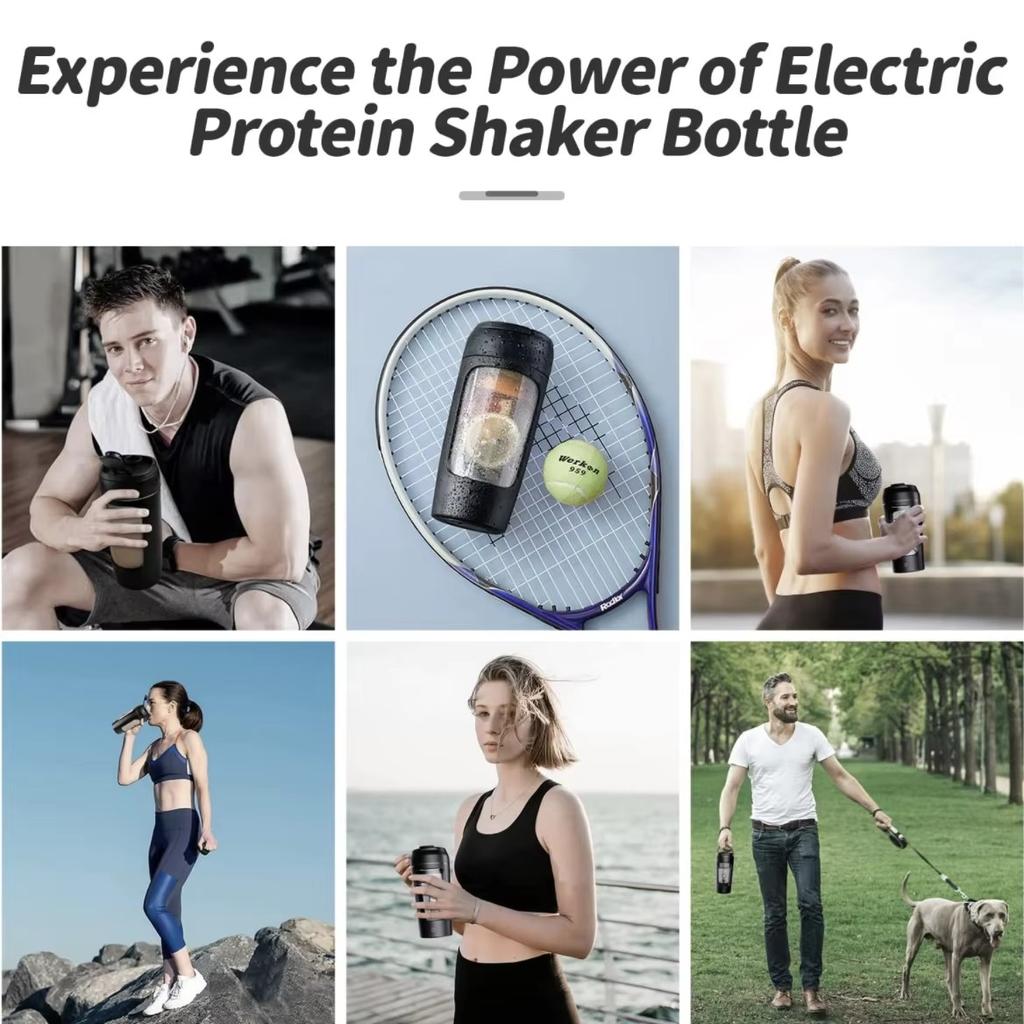 650ml multifunkční nádoba na míchání Automatická mini přenosná dobíjecí nádobka na šejkr Sportovní fitness nádoba na míchání proteinového prášku