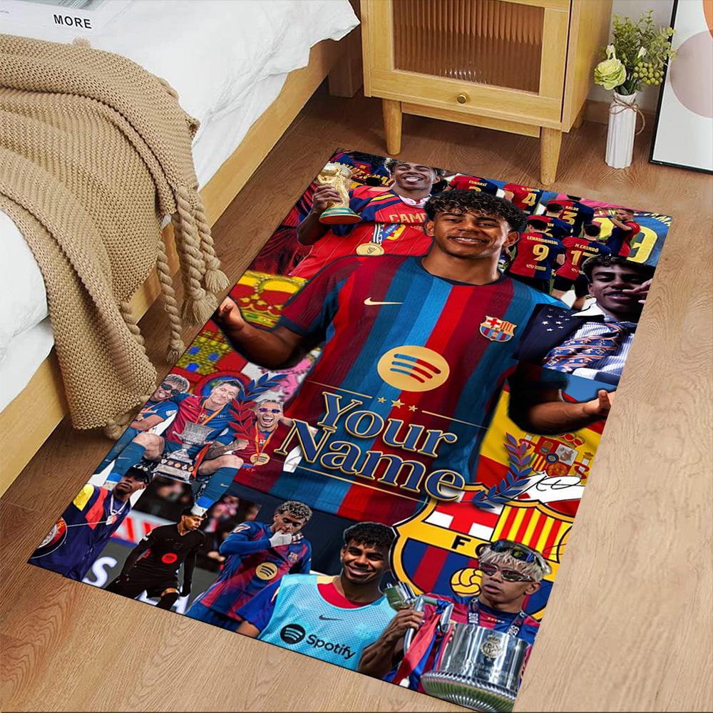 Yamal Customized Name Floor Rug Office Rug Perfect for Study room Decorate room Kitchen Entryway Anti-slip Rug Decorate Offices Best for Christmas