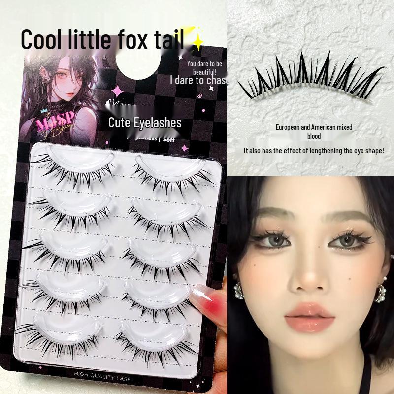 

Mengjie Shangpin Lazy Cold Little Fox Tail Natural Fox-Eye Full Strip Eyelashes