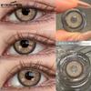 EYESHARE 1 Pair FLORENCE Series Contact Lenses for Eyes 14.5mm Gray Brown Natural Lens Beauty Pupils for Satuden