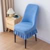 Modern Sleek Restaurant Small Curved Chair Cover Skirt Premium Elastic Chair Cover Thickened Stool Chair Cover Skirt Cover