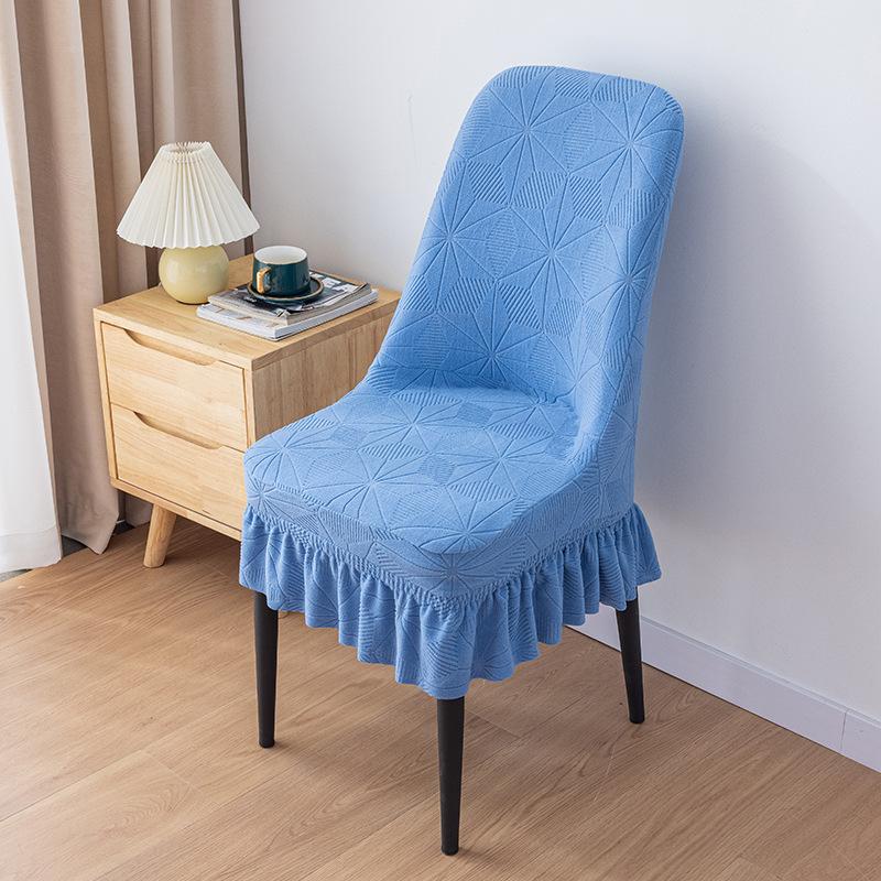 Modern Sleek Restaurant Small Curved Chair Cover Skirt Premium Elastic Chair Cover Thickened Stool Chair Cover Skirt Cover
