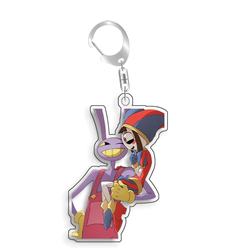 For The Amazing Digital Circus Jax Pomni Ragatha Zooble Caine Acrylic Selfmade Cute Cartoon Anime Keychain Pendant Toy Gift 5cm