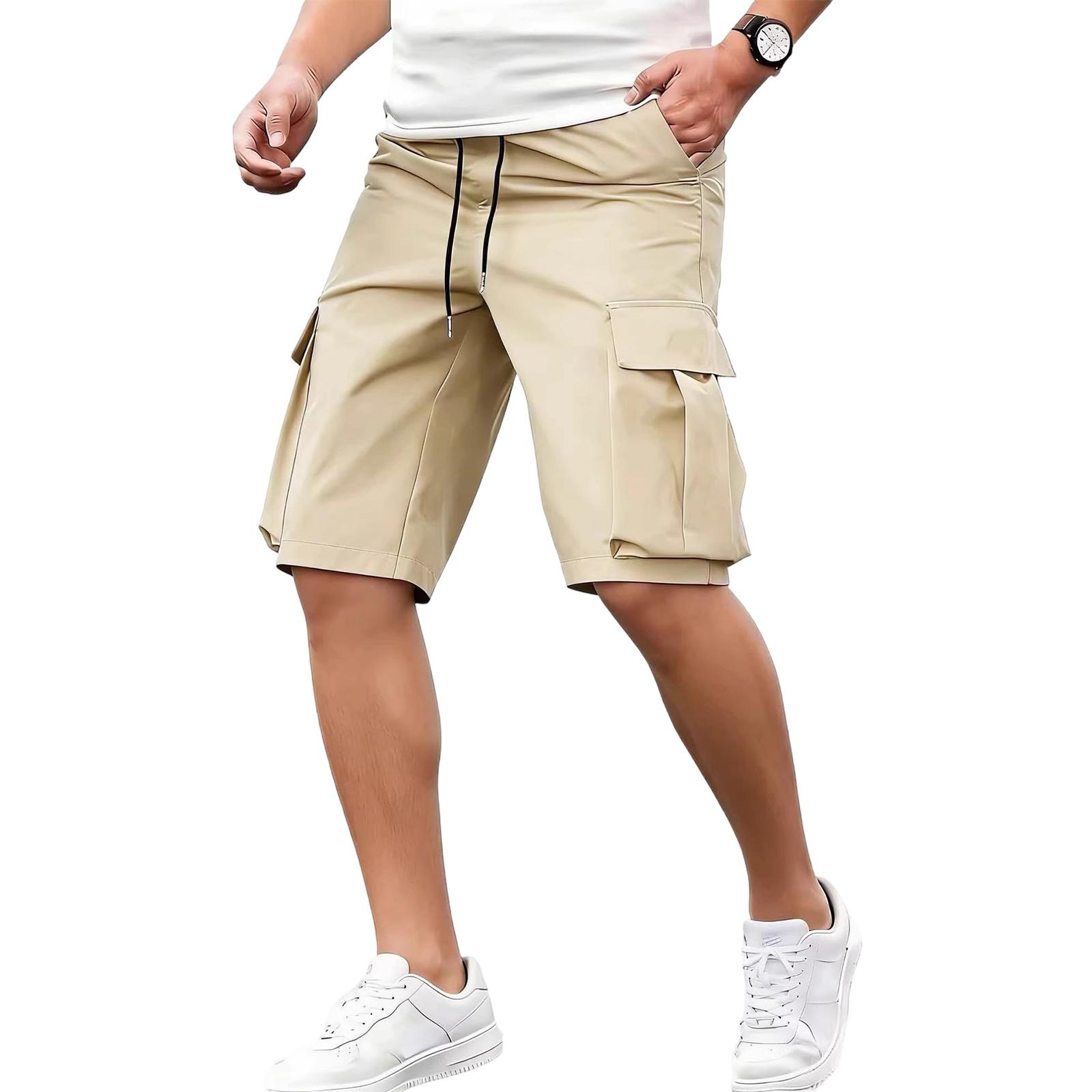 

Men s Straight-leg Work Pants Multi-pocket Five-pocket Pants M