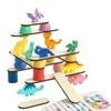 Across Rainbow Balance Game, Dinosaur Building Blocks, Toy for Boys and Girls, Ages 3, 4, 5 and Up, Tabletop Game, Balance, Birthday Gift (Wobble