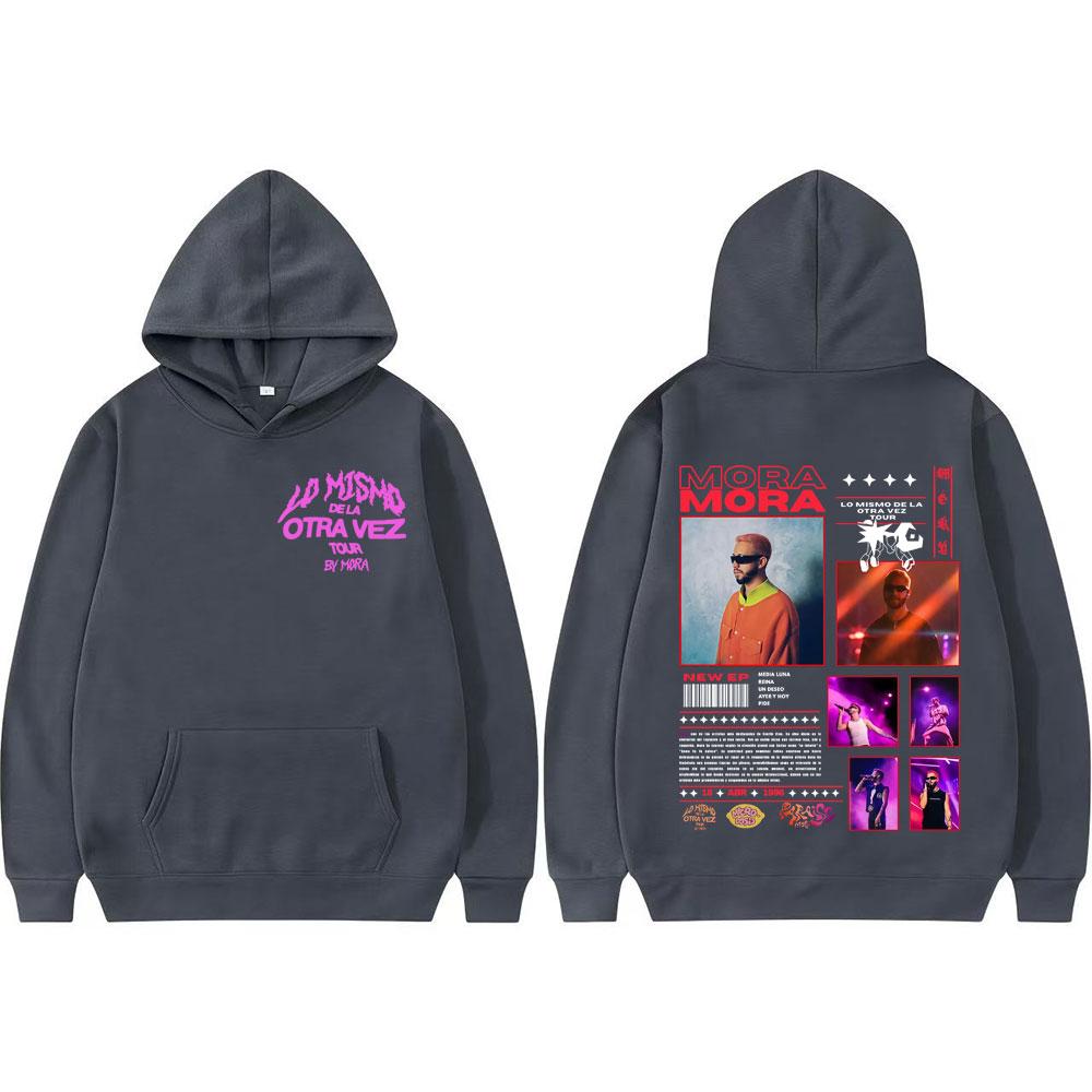 Rapper Mora Mirrodosis Album 2025 Tour New Graphic Hoodie Men's Women Vintage Hip Hop Pullovers Oversized Comfort Sweatshir Tops