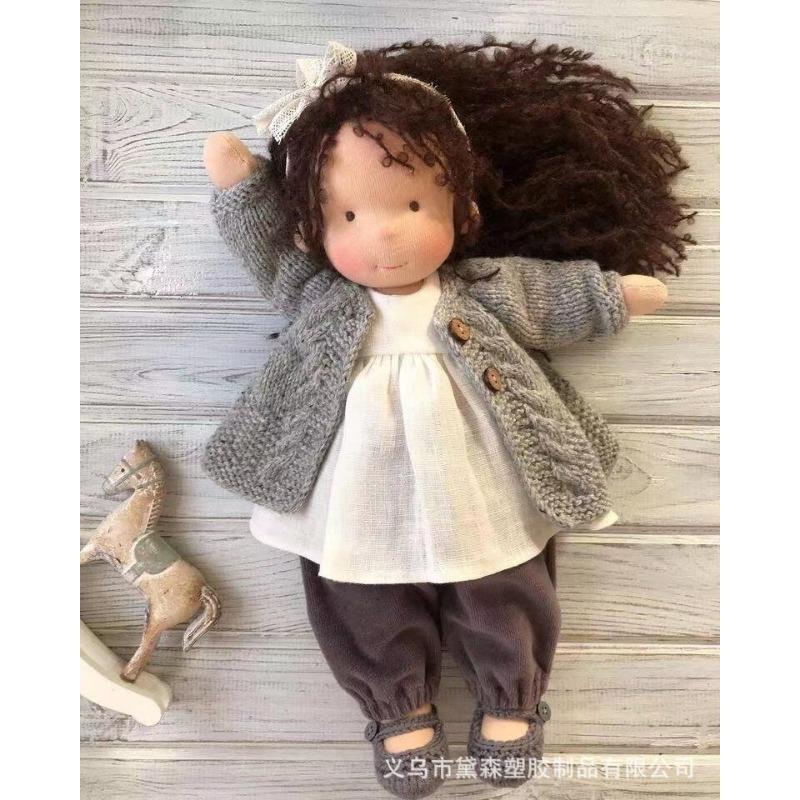 Cotton Body Waldorf Doll Doll Artist Handmade Mini Dress-up Doll DIY Waldorf Doll