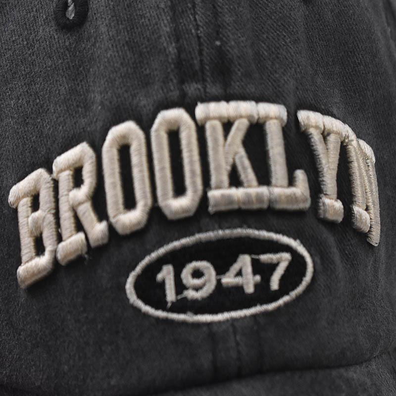 New BROOKLYN Cotton Embroidered Baseball Hat Men's and Women's Hats Korean Version of Hip-hop Personalized Cap