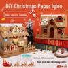 Luminous DIY Gingerbread Snow House Kit for Kids - Handmade Christmas Decoration