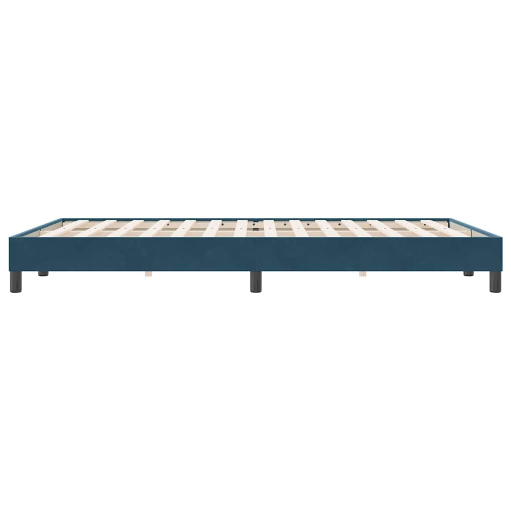 Łóżko Typu Box Spring Bez Materaca Ciemnoniebieskie 140X220 Cm