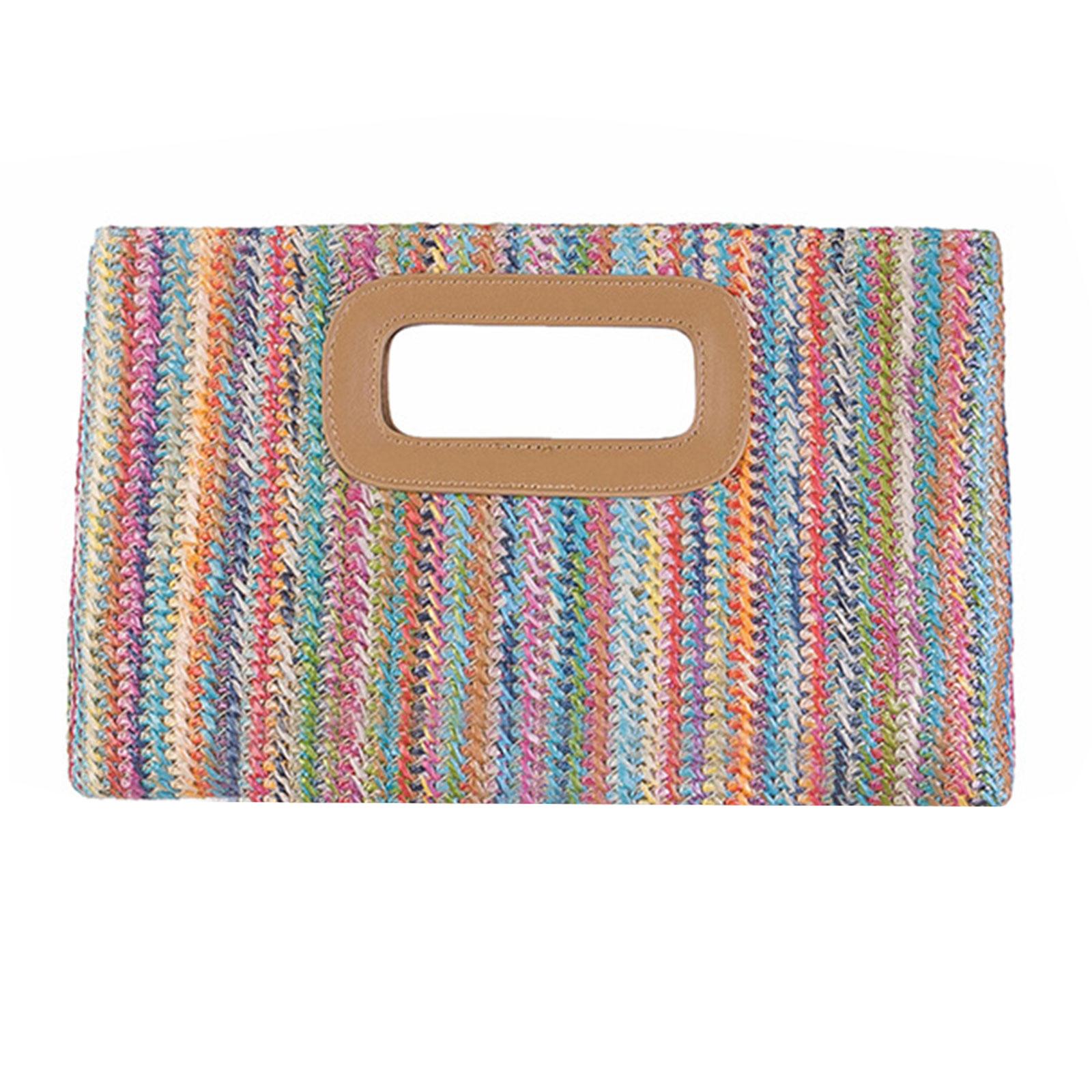 

Сумки-клатчи с верхней ручкой для женщин, соломенные вечерние сумочки, кошельки, сумки через плечо, сумки через плечо с золотой цепочкой, подарки разноцветный