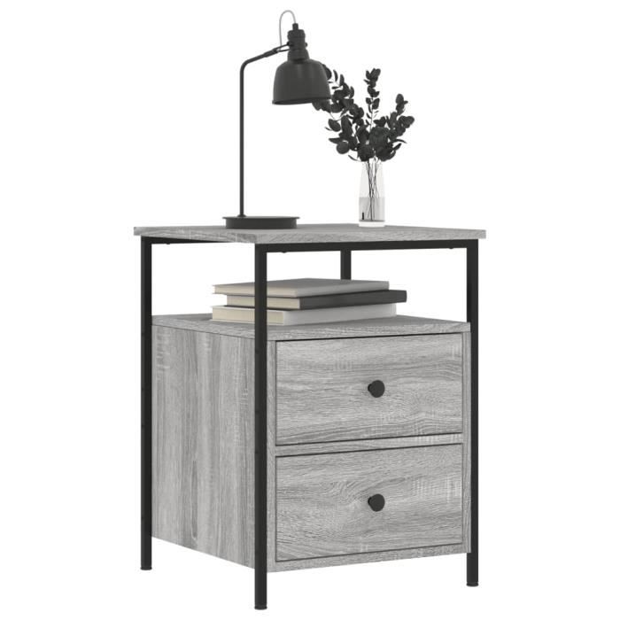 VidaXL Bedside Tables 2 Pcs Sonoma Grey 44x45x60cm Engineered Wood 826010