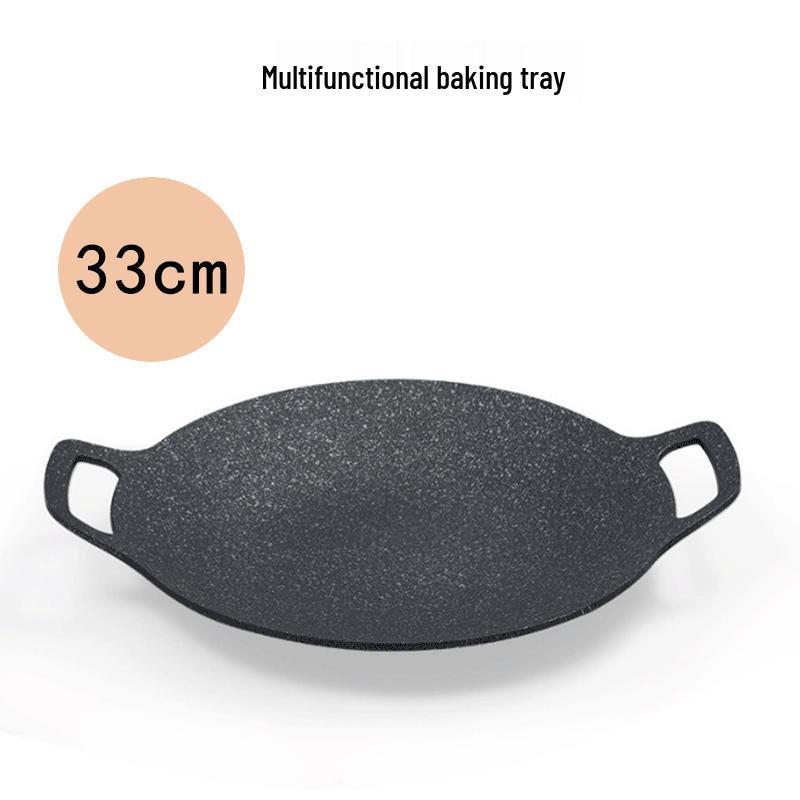 33cm Multifunctional Non-stick Cast Iron Grill Pan