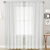 Einfarbige Stangentaschen-Gardinen, lichtdurchlässig, Sichtschutz-Vorhänge, UV-Schutz, Fensterdekoration, Wohnzimmer, Schlafzimmer