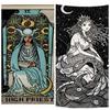 The High Priestess Tarot Card Queen Mermaid Tapestry Mystical Fantasy Ocean Life Sea Wall Hanging Art Home Decor