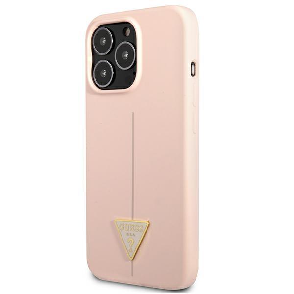 Guess Guhcp13Lsltgp Iphone 13 Pro / 13 6,1 Różowy/Pink Hardcase Silicone Triangle