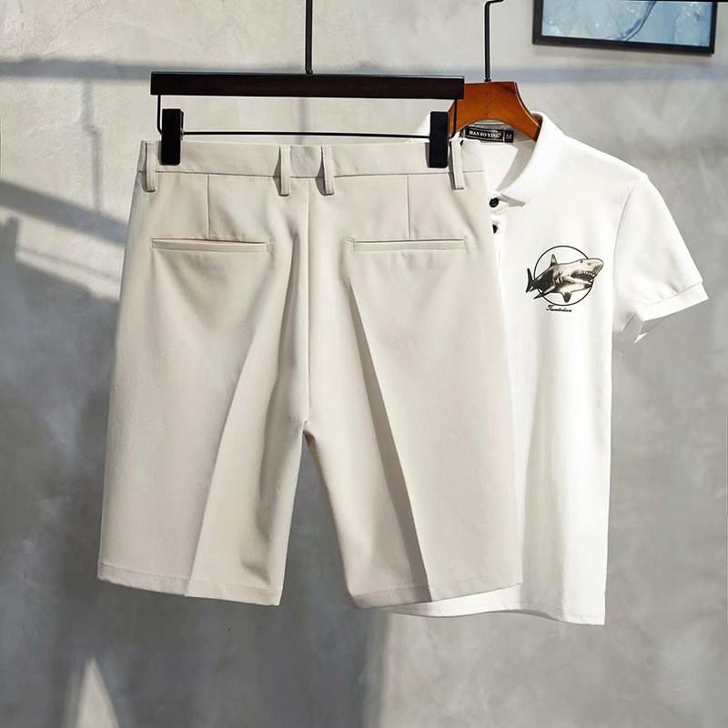 Herren Slim Fit Gerade Geschnittene Chino-Shorts Lässige Hose Mit Knitterfestigkeit