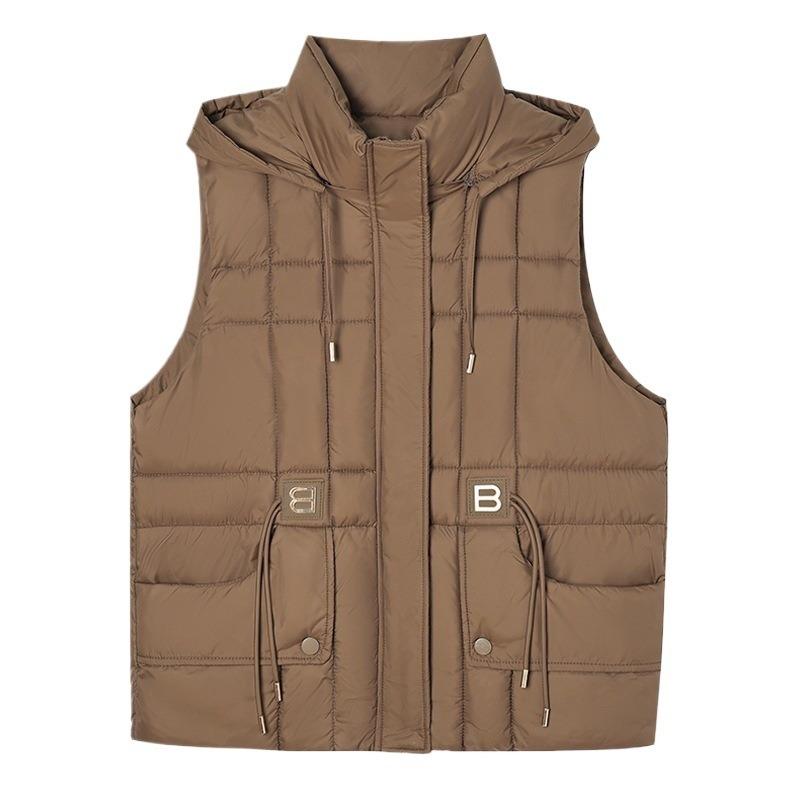 New down cotton-padded vest autumn and winter loose short cotton-padded vest thick vest jacket outer vest