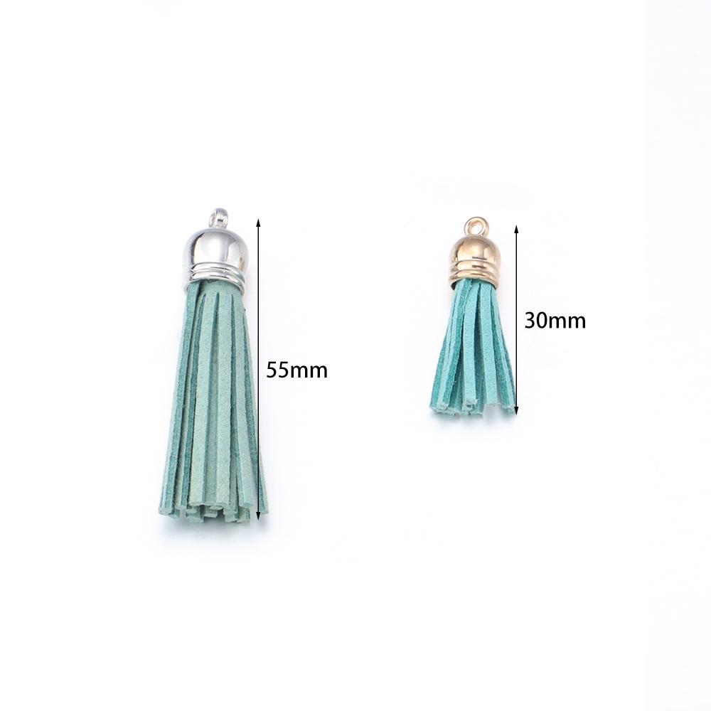 10-20pcs 30/55mm Leather Tassels Vintage Korean Velvet Tassel Fringe For DIY Jewelry Making Crafts Keychain Supplies Accessories