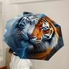 1pc Tiger Face Automatic Open/Close Umbrella, Folding Compact Umbrella with Lightweight Design for Women/Menyy251028188