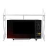 Foldable Iron Microwave Oven Stand Storage Shelf Tablet Organizer(White)