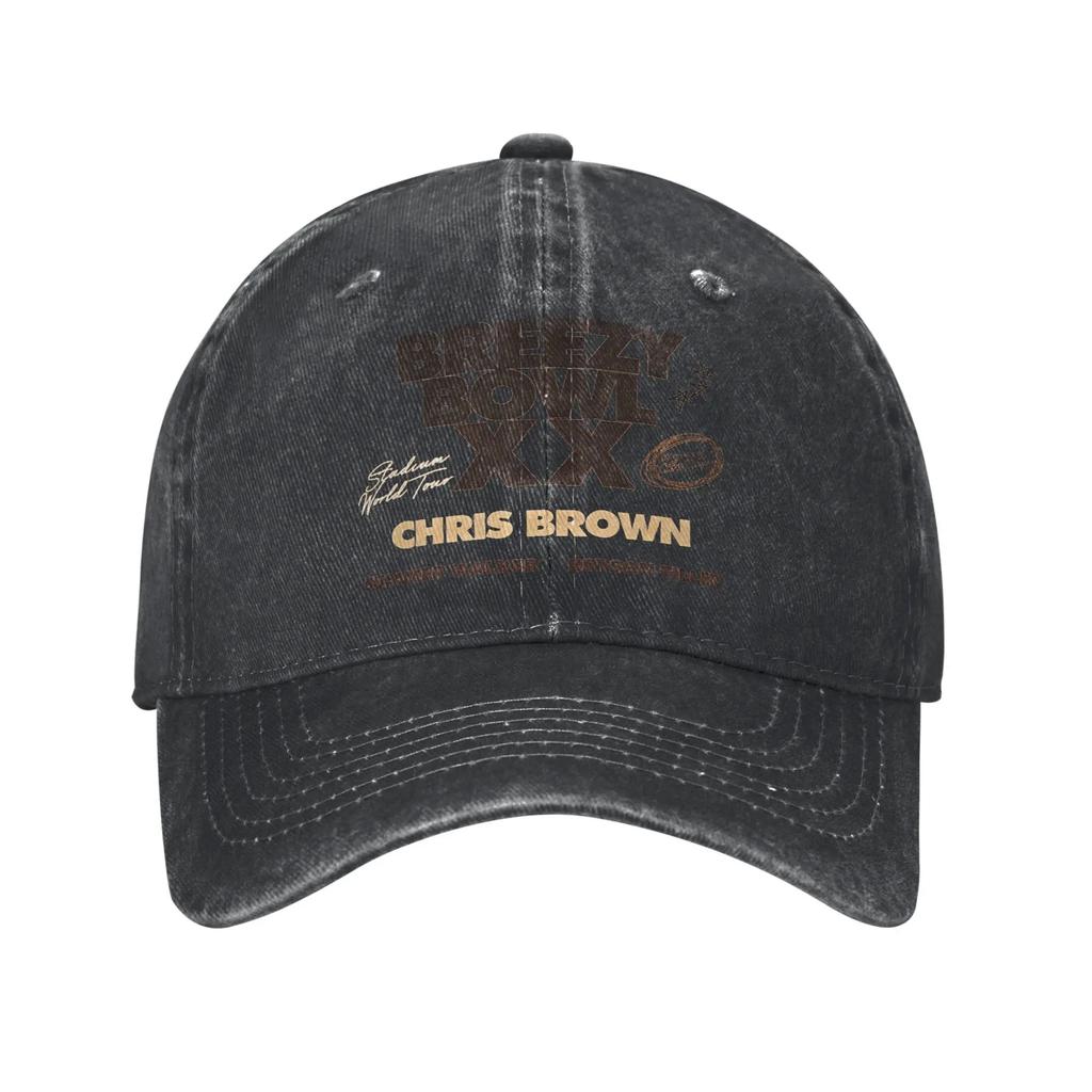 Rapper Chris Brown Breezy Bowl XX Tour Baseballkappe Hohe Qualität Outdoor Sport Hip Hop Hüte Mode Herren Baseballkappe
