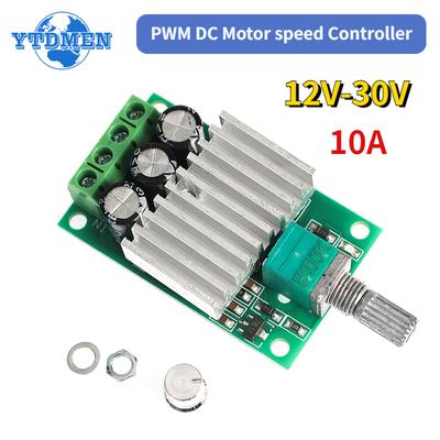 10A PWM Gleichstrommotor Drehzahlregler 12V 24V Einstellbarer Geschwindigkeitsregler Dimmer Schalter für Lüftermotor LED-Licht 12V-30V