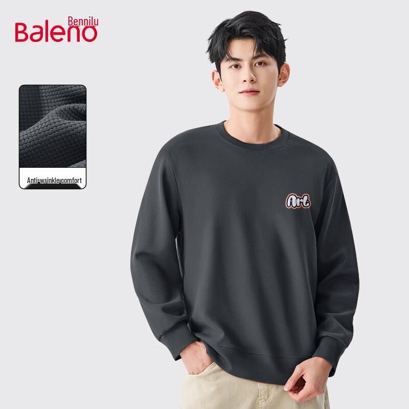 

Baleno Men s 2025 Fall Waffle Knit Crew Neck Sweatshirt L