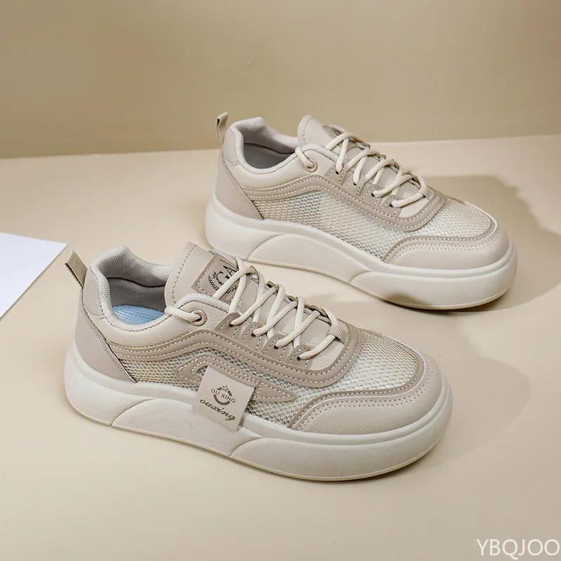 Summer New thick soled Shoes Women's lightweight breathable shoe Fashion comfortable mesh shoes Casual ladies loafers Mujer