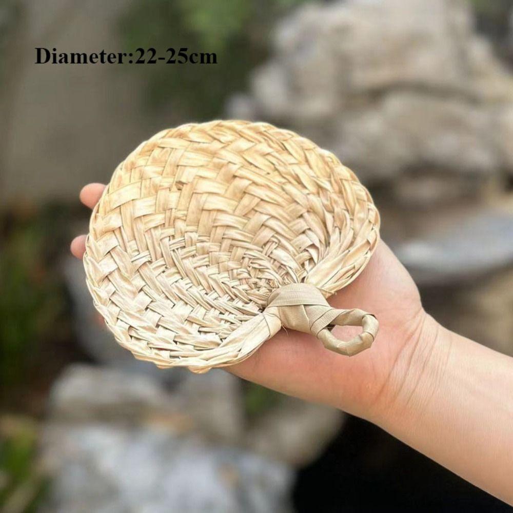 DIY Straw Woven Fans Home Decoration Bamboo Woven Fan Artificial DIY Fan Cooling Banana Fan