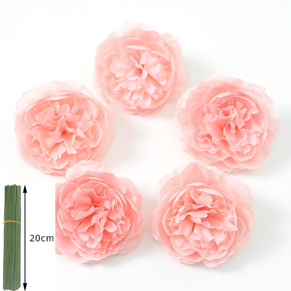 5/10 Stück Rose Künstliche Blumenstrauß Seide Kunstblume für Heimdeko Garten Hochzeit Braut Dekoration Outdoor Vase Ornament