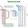 Pure Titanium Reusable Straws with Silicone Tips,Travel Case & Cleaning Brush,BPA Free & Eco Friendly,Dishwasher Safe,Fits 20-30oz Tumblers (Titanium