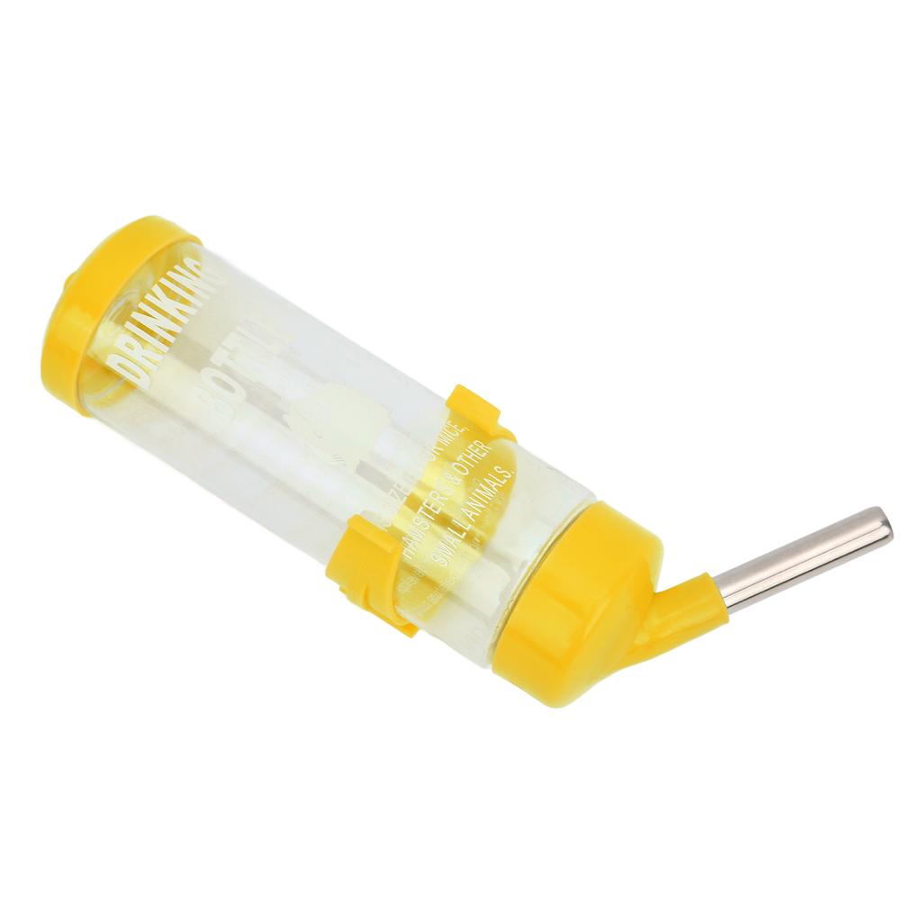 Hamster Water Bottle Dispenser Automatic No Drip Hamster Drinking Fountain for Small AnimalsYellow