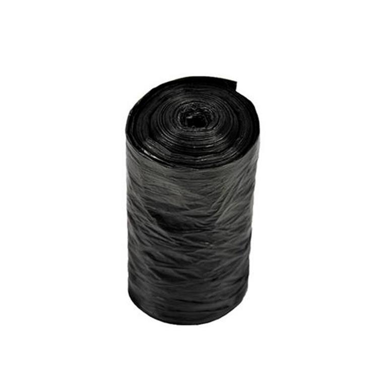 Household Single-roll Flat Mouth Garbage Bag Thickened with Roll Point Break Plastic Bag Disposable Color Black Garbage Bag