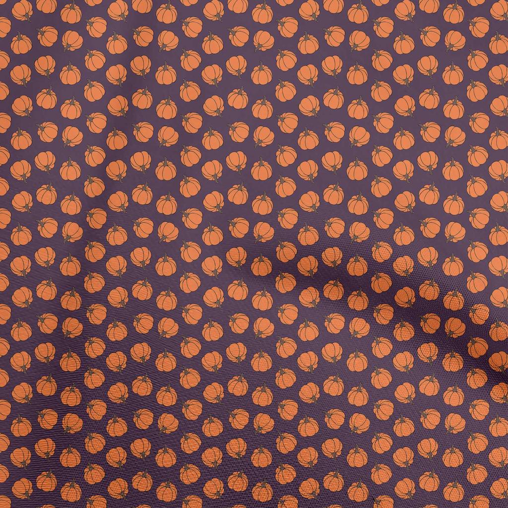 oneOone Cotton Flex Black Fabric Pumpkin Dress Material Fabric Print Fabric By The Yard 40 Inch
