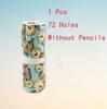 12/24/36/48/72 Hole Colorful Cloth Pencil Case Stationery Pencil Storage Bag Pencil roll School Student Supplies Paint Brush Bag
