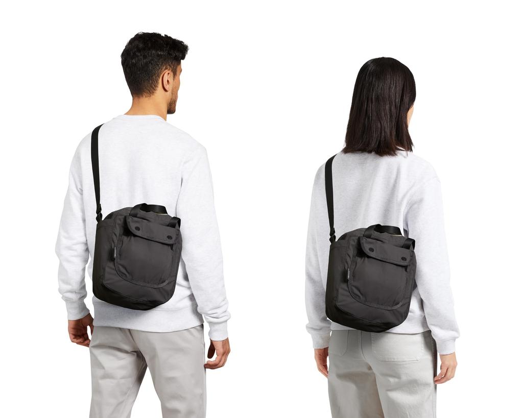 Bellroy Cinch Bucket Bag, a compact, lightweight 9L pouch with ample storage and a zippered pocket - Oat