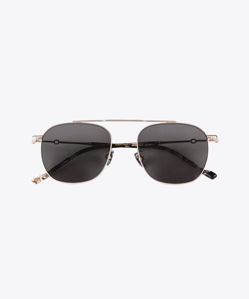 Seupeulingseuteulingseu Vintage Modern Square Shape Sunglasses Page 888 [Silver]