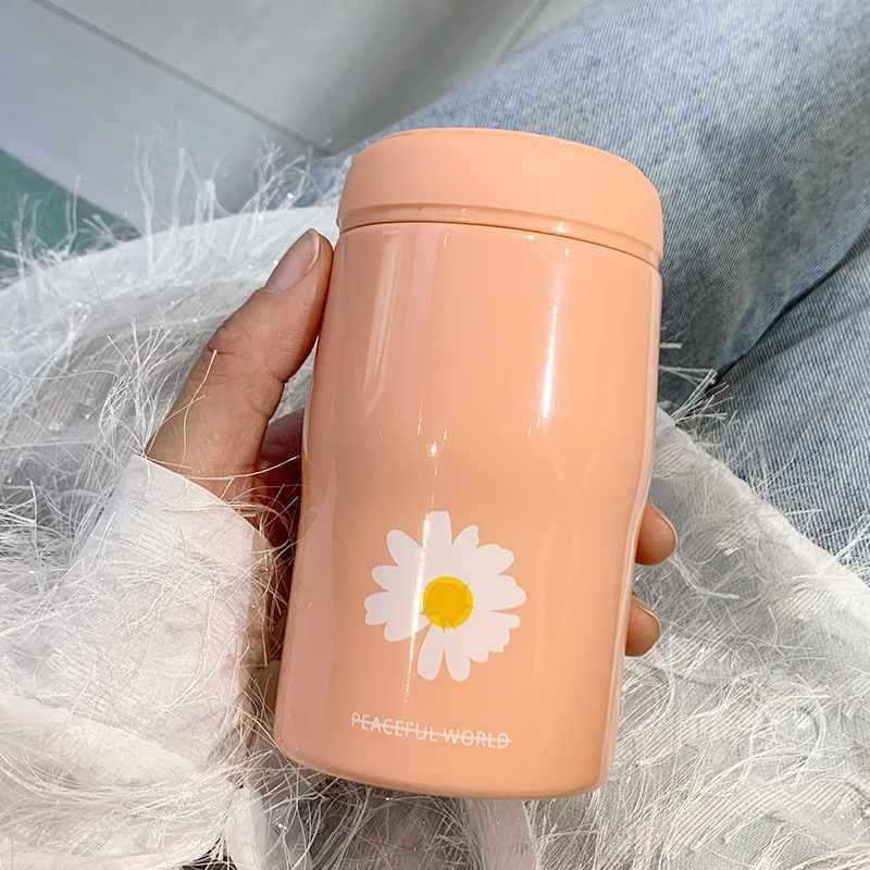Stainless Steel Insulated Water Bottle Women Men Students Trendy Minimalist Cute Forest Style Thermos Cup With Temperature