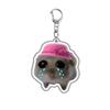 HOT !!! Hamster Acrylic Keychain Cute Sad Lovely Mobile Phone Backpack Pendant