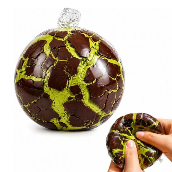 Wax Cracking Ball Squeeze Toy, Crispy Chocolate Ball Stress Relief Toy, Slow Rising Fidget Ball with Crackable Texture, Party Favors