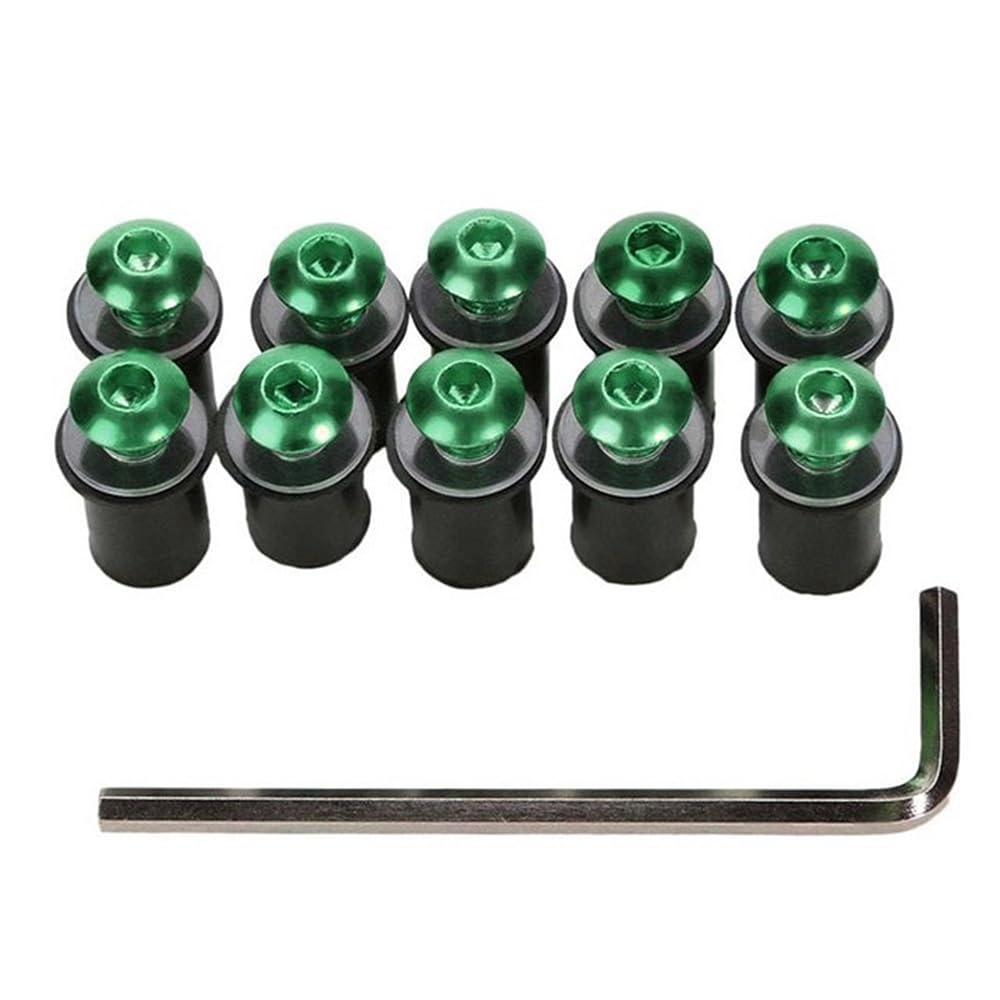 LOYELEY 10pcs M5 5mm Bolts Wellnut Windshield Screws Windscreen Cowl Screen Screen Bolts with