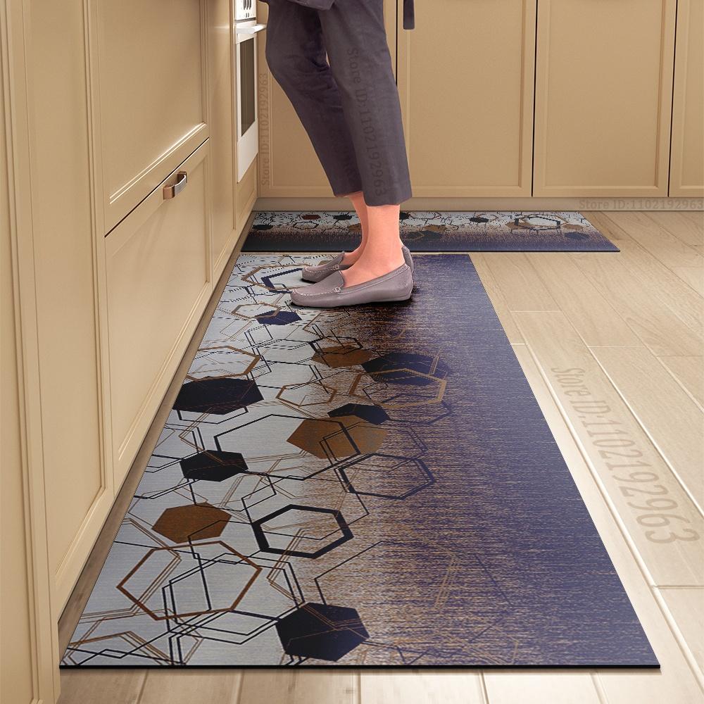 Kitchen Mat Absorbent Printed Kitchen Rugs Non-slip Area Mat Hallway Long Carpets for Living Room Bedroom Entrance Doormat Bath