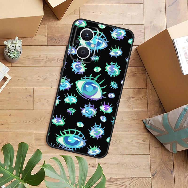 Eyes Pattern Case For OPPO Reno 14F 13F 12F 10 11 12 13 14 Pro 8T 7 8 Lite OPPO Find X8 X6 X5 X9 Pro Cover