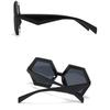 Classic Hexagon Sunglasses Women Men Trendy Luxury Designer Vintage Punk Oversized Shades