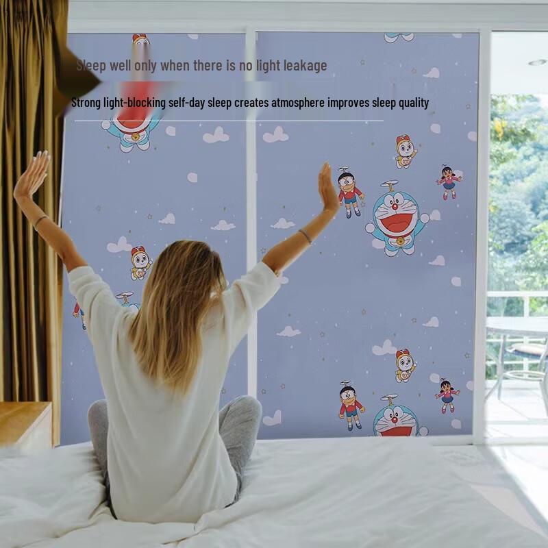 AVADEN Blue Sky White Clouds Privacy Window Film