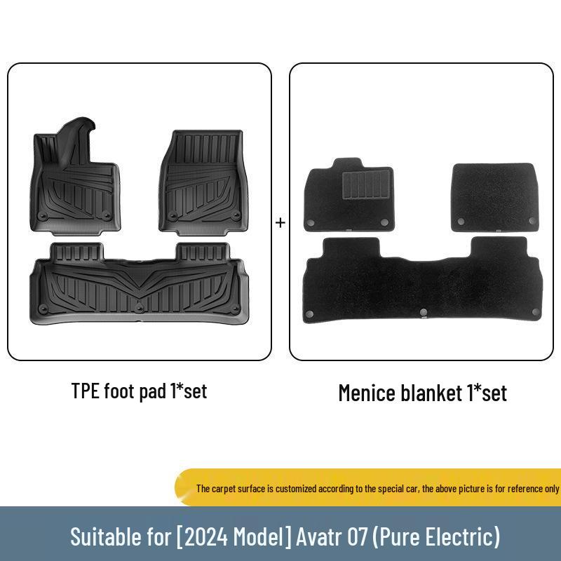 Avatr 07 (2024-2026) Vehicle-Specific TPE Car Floor Mats & Trunk Liner