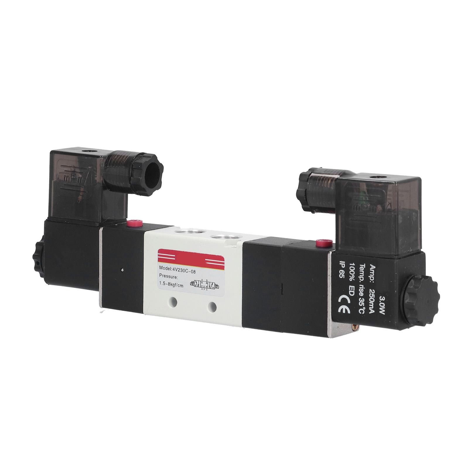 

Пневматичний електромагнітний клапан 3-позиційний 5-ходовий стабільний міцний надійний компактний нержавіючий антикорозійний