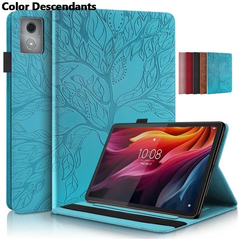 For Lenovo K11 Plus Case 11.45 Inch TB230XC TB352FU 3D Tree Embossed Flip Stand TPU Back for Lenovo Tab K11 Plus Tablet Cover