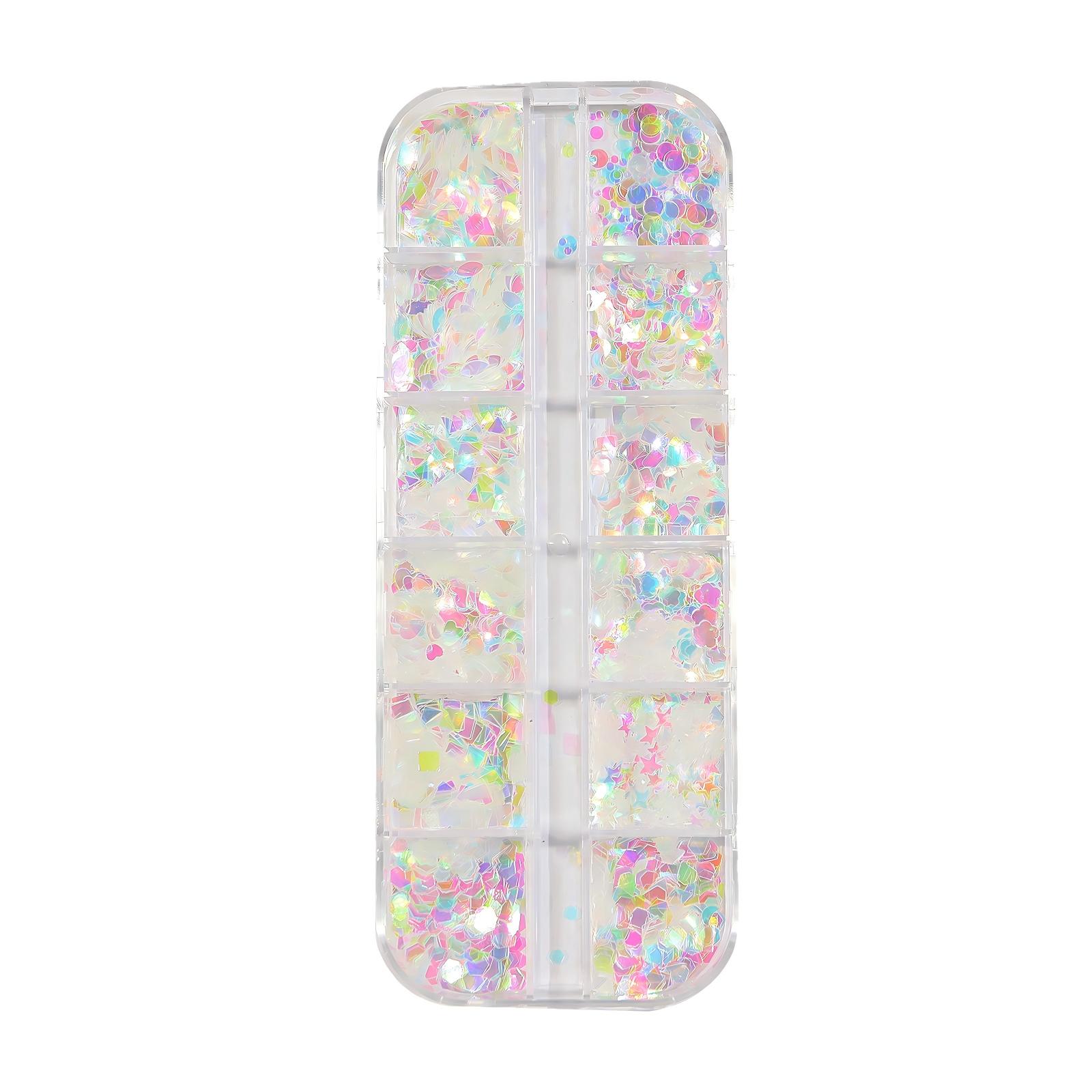 

10g(2000Pcs)/Pack Various Styles Mixed Colors Shape Loose Sequins DIY Nail Craft Jewelry Making, Wedding Decoration Confetti One Size